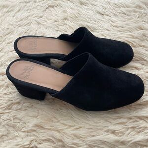 Huma Blanco Minimalist Suede Scrunch Mule Black Size 36